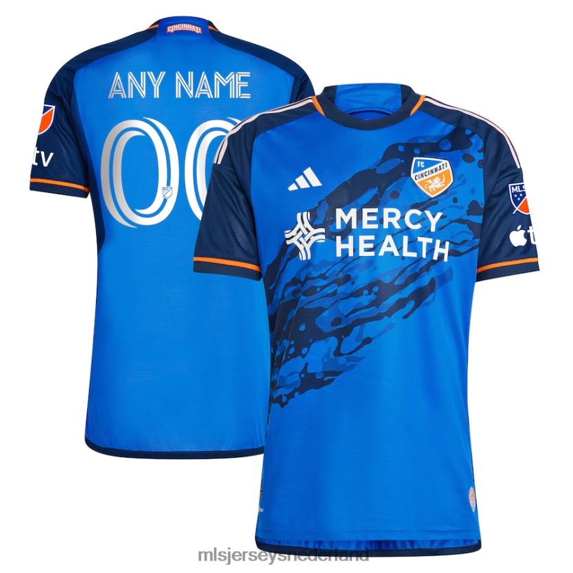 Jersey 6088XJ142 MLS Jerseys Heren FC Cincinnati adidas blauwe 2023 River Kit authentieke aangepaste jersey