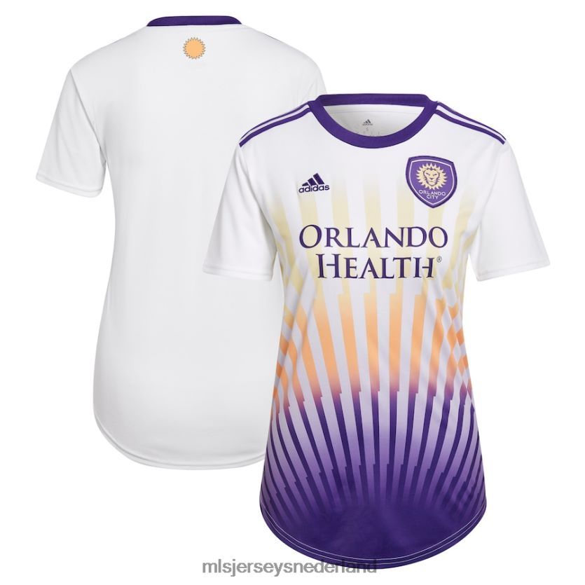 Jersey 6088XJ1314 MLS Jerseys vrouwen Orlando City Sc Adidas Wit 2022 The Sunshine Kit Replica Blank Jersey